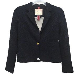 Anthropologie Cartonnier Chevron Stripe Knit Jacket Misses size 8